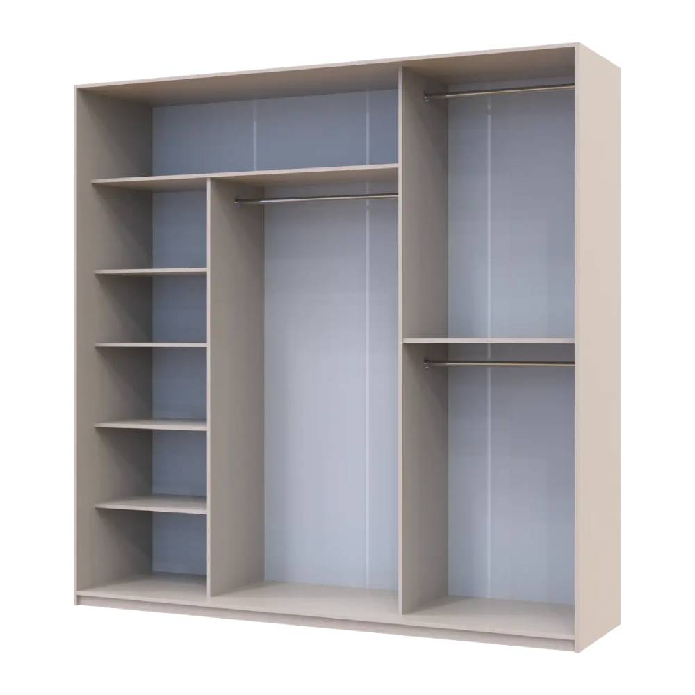 Шкаф-купе Doros Сити Лайт Кашемир 2 ДСП/1 зеркало 225х60х225 (80736383)