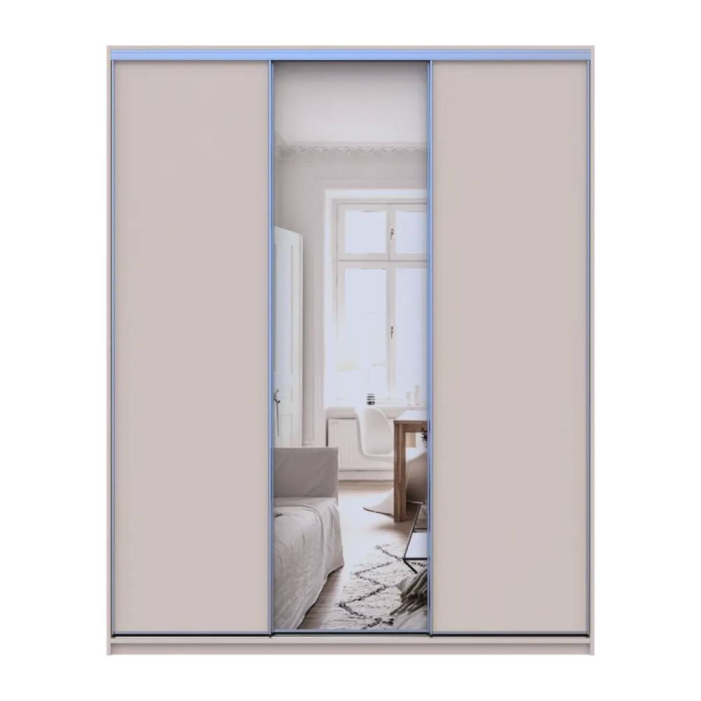 Шкаф-купе Doros Сити Лайт Кашемир 2 ДСП/1 зеркало 180х60х225 (80736371)