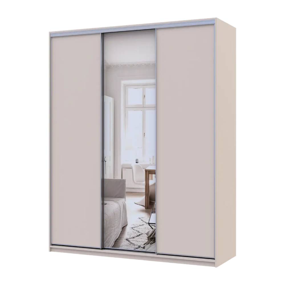 Шкаф-купе Doros Сити Лайт Кашемир 2 ДСП/1 зеркало 180х60х225 (80736371)
