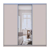 Шкаф-купе Doros Сити Лайт Кашемир 2 ДСП/1 зеркало 225х60х225 (80736383)