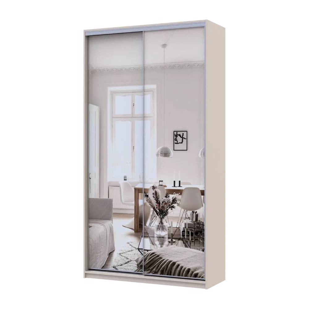 Шкаф-купе Doros Сити Лайт Кашемир 2 зеркала 120х45х225 (80736344)