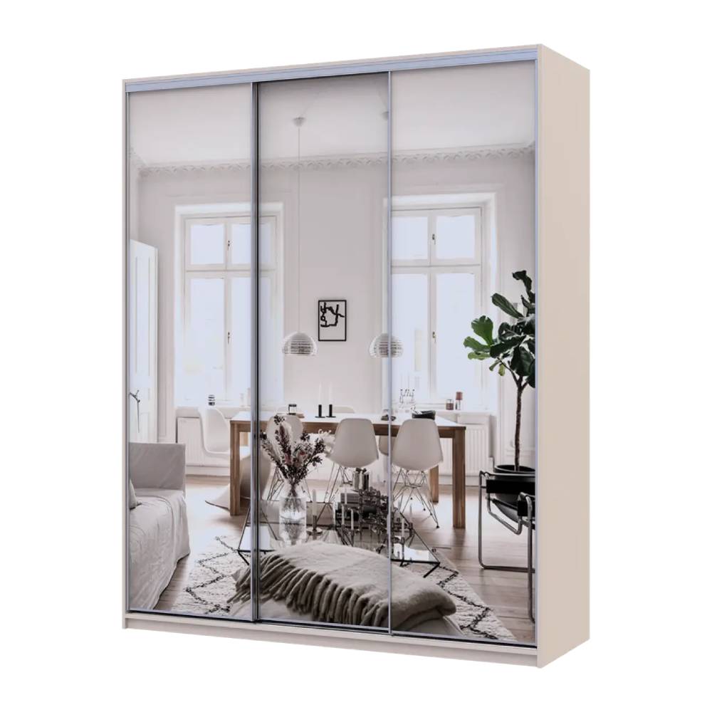 Шкаф-купе Doros Сити Лайт Кашемир 3 зеркала 180х60х225 (80736374)