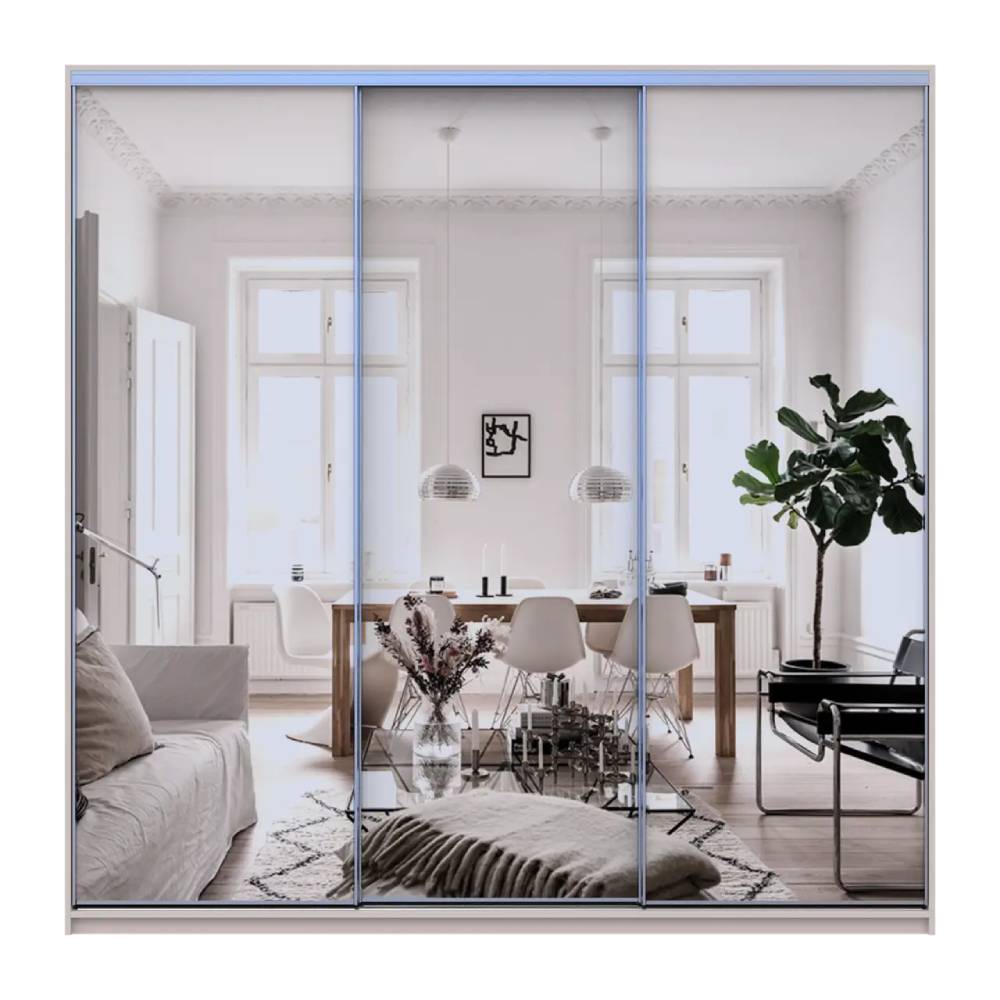 Шкаф-купе Doros Сити Лайт Кашемир 3 зеркала 225х60х225 (DRS-011811)