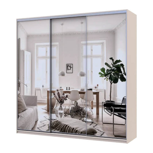 Шкаф-купе Doros Сити Лайт Кашемир 3 зеркала 225х60х225 (DRS-011811)