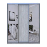 Шкаф купе Doros Сити Лайт Сосна Натти 1 ДСП / 2 зеркала 225х60х225 (DRS-011972)