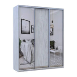 Шкаф купе Doros Сити Лайт Сосна Натти 1 ДСП / 2 зеркала 225х60х225 (DRS-011972)