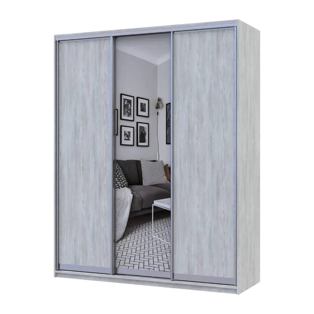 Шкаф купе Doros Сити Лайт Сосна Натти 2 ДСП / 1 зеркало 180х60х225 (DRS-011969)