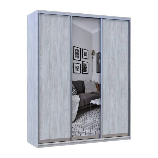 Шкаф купе Doros Сити Лайт Сосна Натти 2 ДСП / 1 зеркало 225х60х225 (DRS-011973)