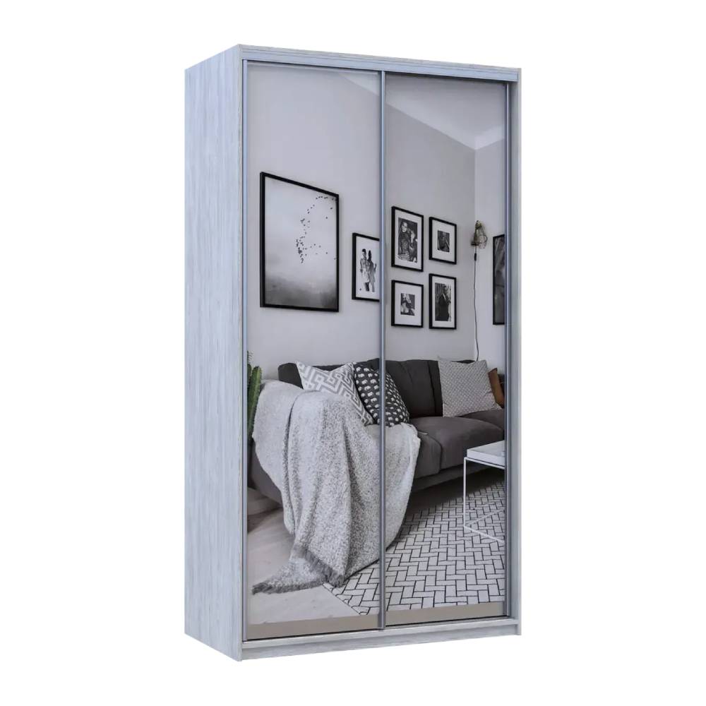 Шкаф купе Doros Сити Лайт Сосна Натти 2 Зеркала 120х45х225 (DRS-011957)