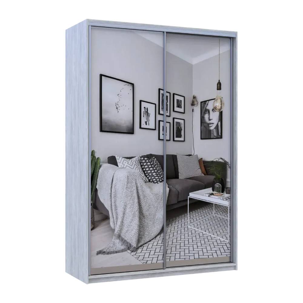 Шкаф купе Doros Сити Лайт Сосна Натти 2 Зеркала 150х45х225 (DRS-011963)