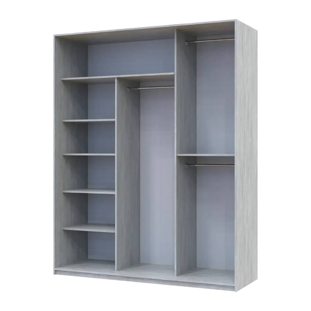 Шкаф купе Doros Сити Лайт Сосна Натти 1 ДСП / 2 зеркала 180х60х225 (DRS-011968)