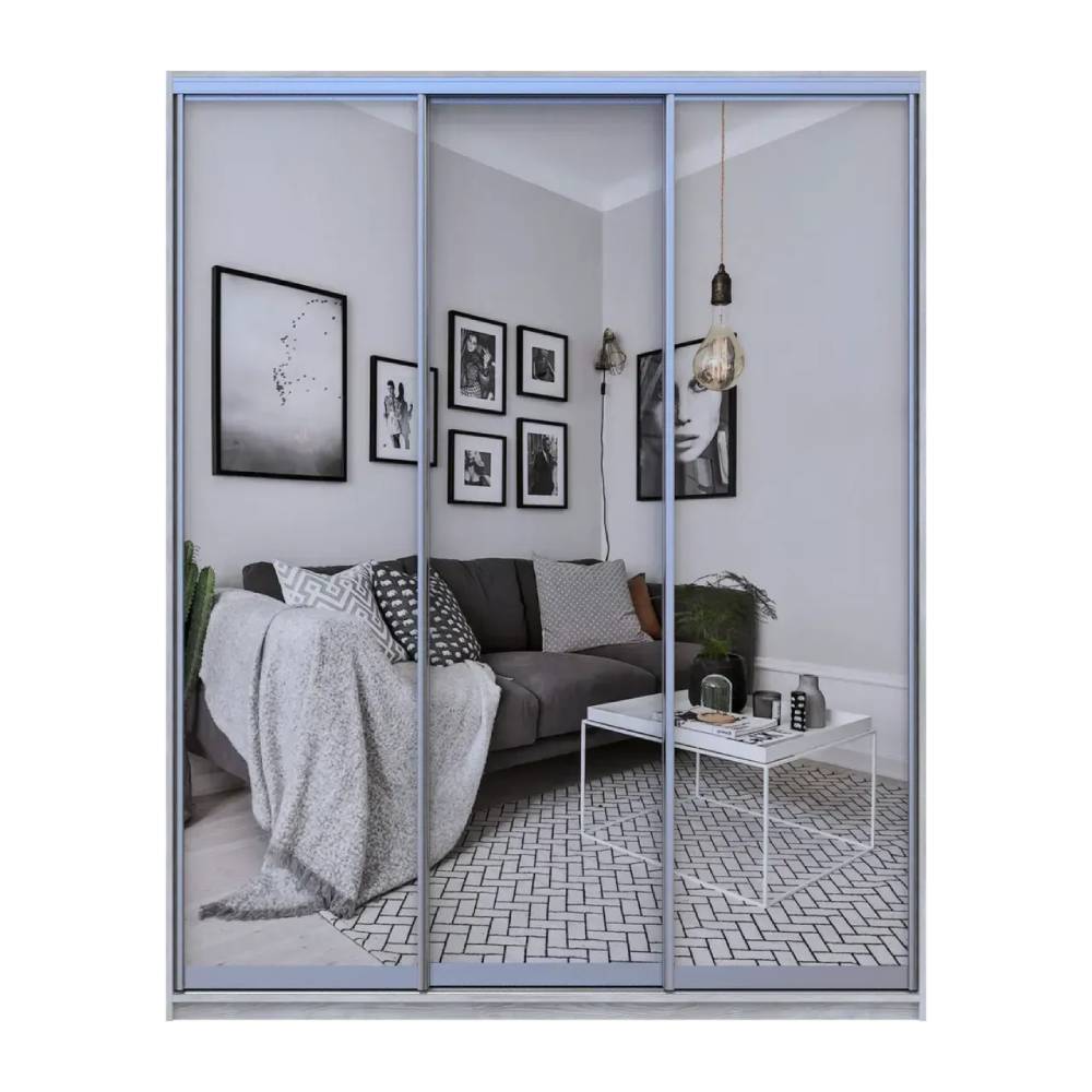 Шкаф купе Doros Сити Лайт Сосна Натти 3 Зеркала 180х60х225 (DRS-011970)