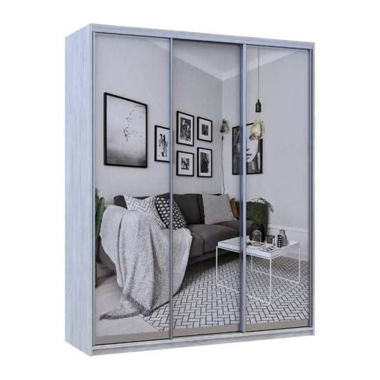 Шкаф купе Doros Сити Лайт Сосна Натти 3 Зеркала 225х60х225 (DRS-011974)