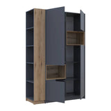 Шкаф для одежды с нишей и этажеркой Doros Дейл Графит/Дуб Эвок 2 ДСП 143.2х52х220 DRS-011734 (42005154)