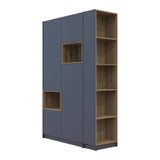 Шкаф для одежды с нишей и этажеркой Doros Дейл Графит/Дуб Эвок 2 ДСП 143.2х52х220 DRS-011723 (44900335)