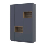 Шкаф для одежды с нишей и этажеркой Doros Дейл Графит/Дуб Эвок 2 ДСП 143.2х52х220 DRS-011723 (44900335)