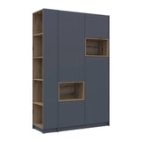 Шкаф для одежды с нишей и этажеркой Doros Дейл Графит/Дуб Эвок 2 ДСП 143.2х52х220 DRS-011723 (44900335)