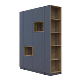 Шкаф для одежды с нишей и этажеркой Doros Дейл Графит/Дуб Эвок 2 ДСП 143.2х52х220 DRS-011723 (44900335)