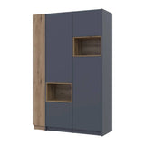 Шкаф для одежды с нишей и этажеркой Doros Дейл Графит/Дуб Эвок 2 ДСП 143.2х52х220 DRS-011734 (42005154)