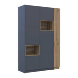 Шкаф для одежды с нишей и этажеркой Doros Дейл Графит/Дуб Эвок 2 ДСП 143.2х52х220 DRS-011734 (42005154)