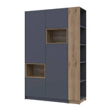 Шкаф для одежды с нишей и этажеркой Doros Дейл Графит/Дуб Эвок 2 ДСП 143.2х52х220 DRS-011734 (42005154)