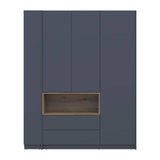 Шкаф для одежды с нишей и этажеркой Doros Дейл Графит/Дуб Эвок 3 ДСП 178х52х220 DRS-011725 (44900337)