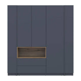 Шкаф для одежды с нишей и этажеркой Doros Дейл Графит/Дуб Эвок 3 ДСП 178х52х220 DRS-011725 (44900337)