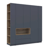 Шкаф для одежды с нишей и этажеркой Doros Дейл Графит/Дуб Эвок 3 ДСП 178х52х220 DRS-011725 (44900337)