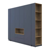 Шкаф для одежды с нишей и этажеркой Doros Дейл Графит/Дуб Эвок 4 ДСП 234х52х220 DRS-011727 (44900339)