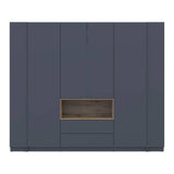 Шкаф для одежды с нишей и этажеркой Doros Дейл Графит/Дуб Эвок 4 ДСП 234х52х220 DRS-011727 (44900339)