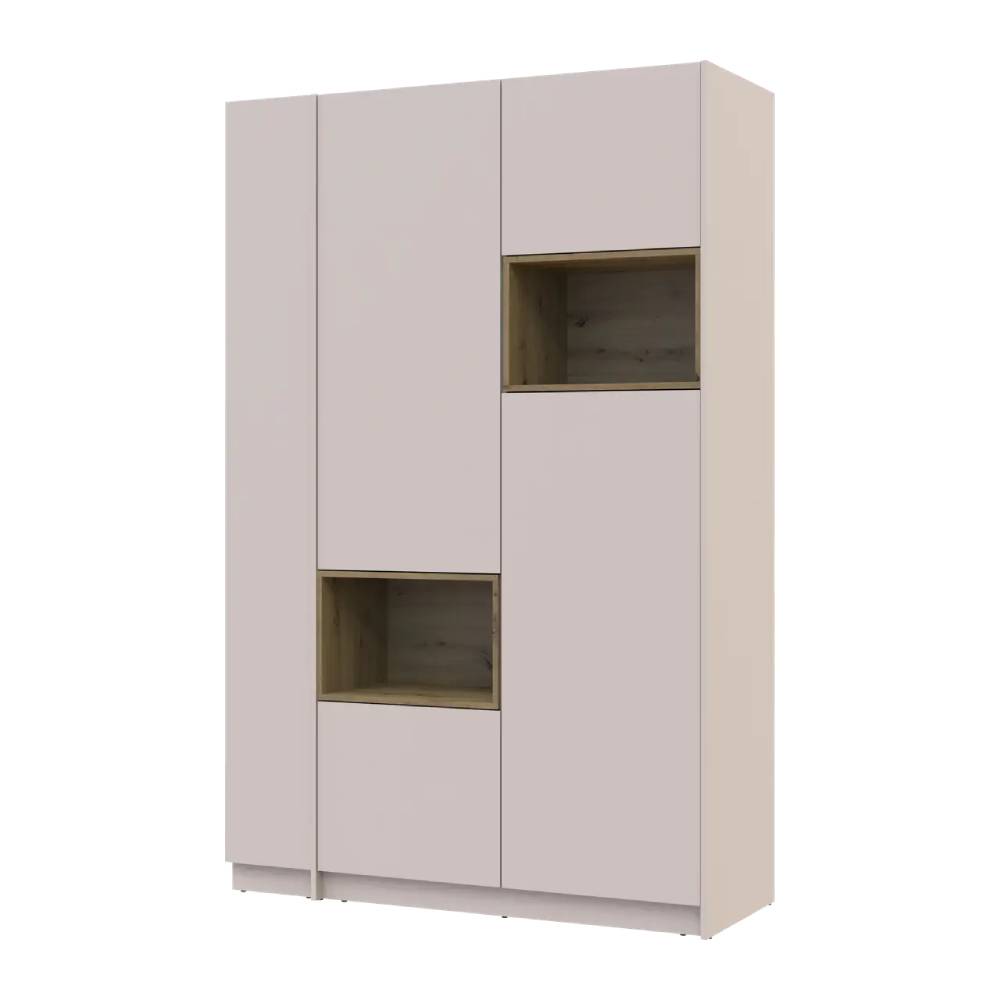 Шкаф для одежды с нишей и этажеркой Doros Дейл Кашемир/Дуб Артизан 2 ДСП 143.2х52х220 DRS-011724 (44900336)