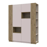 Шкаф для одежды с нишей и этажеркой Doros Дейл Кашемир/Дуб Артизан 2 ДСП 143.2х52х220 DRS-011735 (42005155)