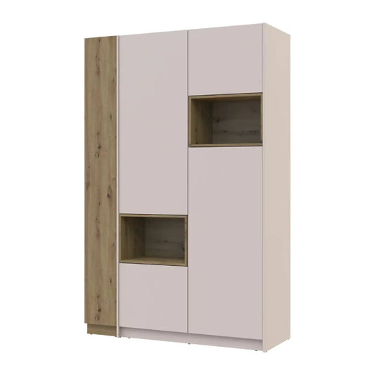 Шкаф для одежды с нишей и этажеркой Doros Дейл Кашемир/Дуб Артизан 2 ДСП 143.2х52х220 DRS-011735 (42005155)