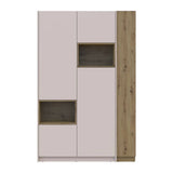 Шкаф для одежды с нишей и этажеркой Doros Дейл Кашемир/Дуб Артизан 2 ДСП 143.2х52х220 DRS-011735 (42005155)