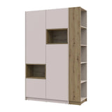 Шкаф для одежды с нишей и этажеркой Doros Дейл Кашемир/Дуб Артизан 2 ДСП 143.2х52х220 DRS-011735 (42005155)