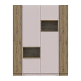 Шкаф для одежды с нишей и этажеркой Doros Дейл Кашемир/Дуб Артизан 2 ДСП 143.2х52х220 DRS-011735 (42005155)