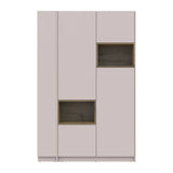 Шкаф для одежды с нишей и этажеркой Doros Дейл Кашемир/Дуб Артизан 2 ДСП 143.2х52х220 DRS-011724 (44900336)