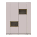 Шкаф для одежды с нишей и этажеркой Doros Дейл Кашемир/Дуб Артизан 2 ДСП 143.2х52х220 DRS-011724 (44900336)