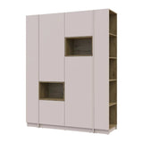 Шкаф для одежды с нишей и этажеркой Doros Дейл Кашемир/Дуб Артизан 2 ДСП 143.2х52х220 DRS-011724 (44900336)