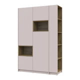 Шкаф для одежды с нишей и этажеркой Doros Дейл Кашемир/Дуб Артизан 2 ДСП 143.2х52х220 DRS-011724 (44900336)