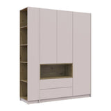 Шкаф для одежды с нишей и этажеркой Doros Дейл Кашемир/Дуб Артизан 3 ДСП 178х52х220 DRS-011726 (44900338)