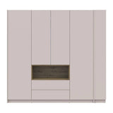 Шкаф для одежды с нишей и этажеркой Doros Дейл Кашемир/Дуб Артизан 4 ДСП 234х52х220 DRS-011728 (44900340)