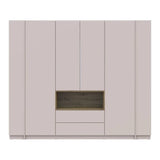 Шкаф для одежды с нишей и этажеркой Doros Дейл Кашемир/Дуб Артизан 4 ДСП 234х52х220 DRS-011728 (44900340)