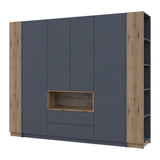 Шкаф для одежды с нишей и этажеркой Doros Дейл Графит/Дуб Эвок 4 ДСП 234х52х220 DRS-011738 (42005158)