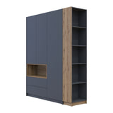 Шкаф для одежды с нишей и этажеркой Doros Дейл Графит/Дуб Эвок 3 ДСП 178х52х220 DRS-011736 (42005156)