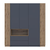 Шкаф для одежды с нишей и этажеркой Doros Дейл Графит/Дуб Эвок 3 ДСП 178х52х220 DRS-011736 (42005156)