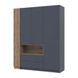 Шкаф для одежды с нишей и этажеркой Doros Дейл Графит/Дуб Эвок 3 ДСП 178х52х220 DRS-011736 (42005156)