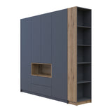 Шкаф для одежды с нишей и этажеркой Doros Дейл Графит/Дуб Эвок 4 ДСП 234х52х220 DRS-011738 (42005158)