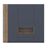 Шкаф для одежды с нишей и этажеркой Doros Дейл Графит/Дуб Эвок 4 ДСП 234х52х220 DRS-011738 (42005158)