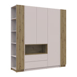 Шкаф для одежды с нишей и этажеркой Doros Дейл Кашемир/Дуб Артизан 3 ДСП 178х52х220 DRS-011737 (42005157)